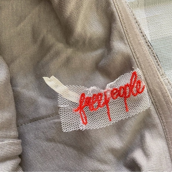 Free People dress bohemian strapless nude beige black bohemian neutral tone smal - Picture 4 of 16